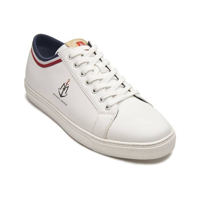 Men’s White Lace-Up Sneakers