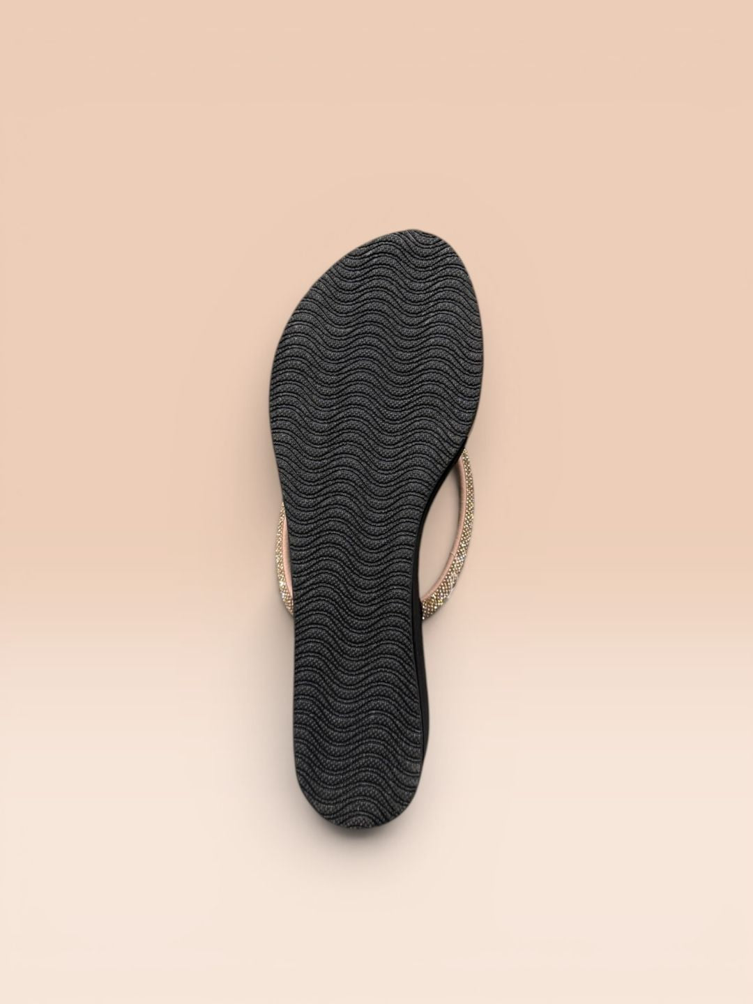 Rose Gold Shimmer Slip-On Wedge