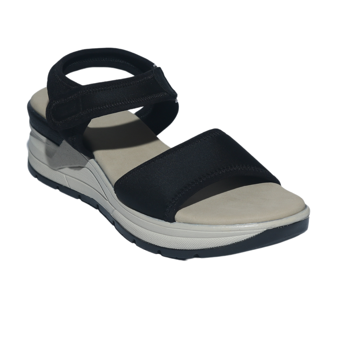 Black Sandals with Velcro Strap