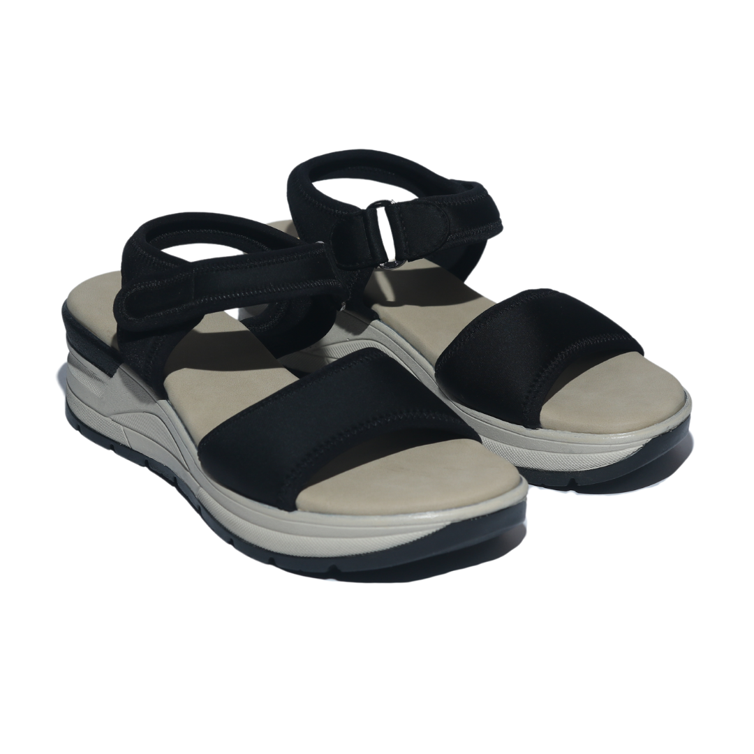 Black Sandals with Velcro Strap