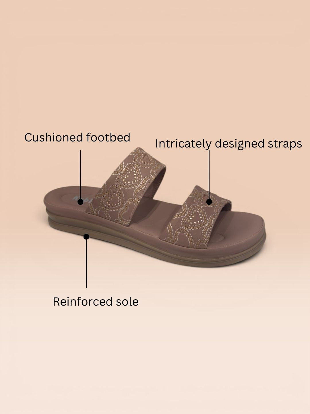 Champagne Slip-on Sandals