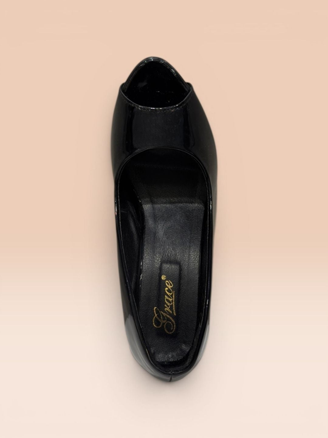 Black Peep-Toe Classy Heel