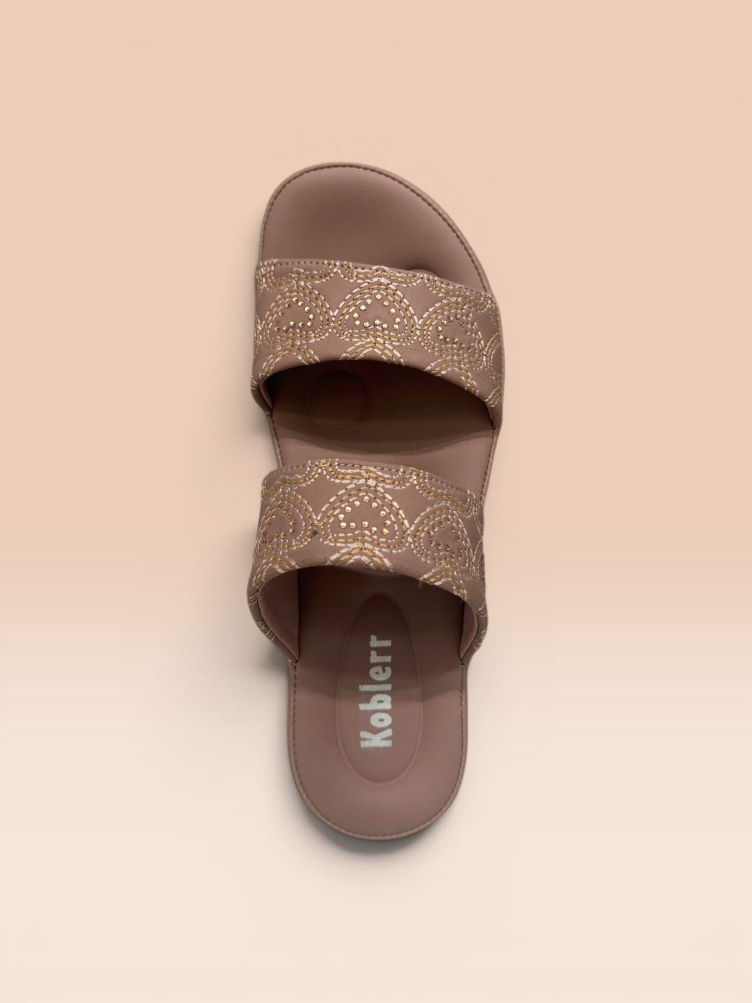 Champagne Slip-on Sandals