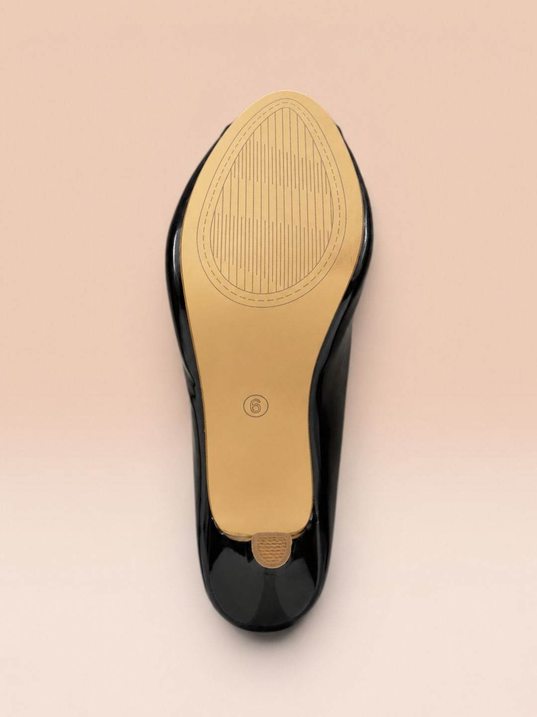 Black Peep-Toe Classy Heel
