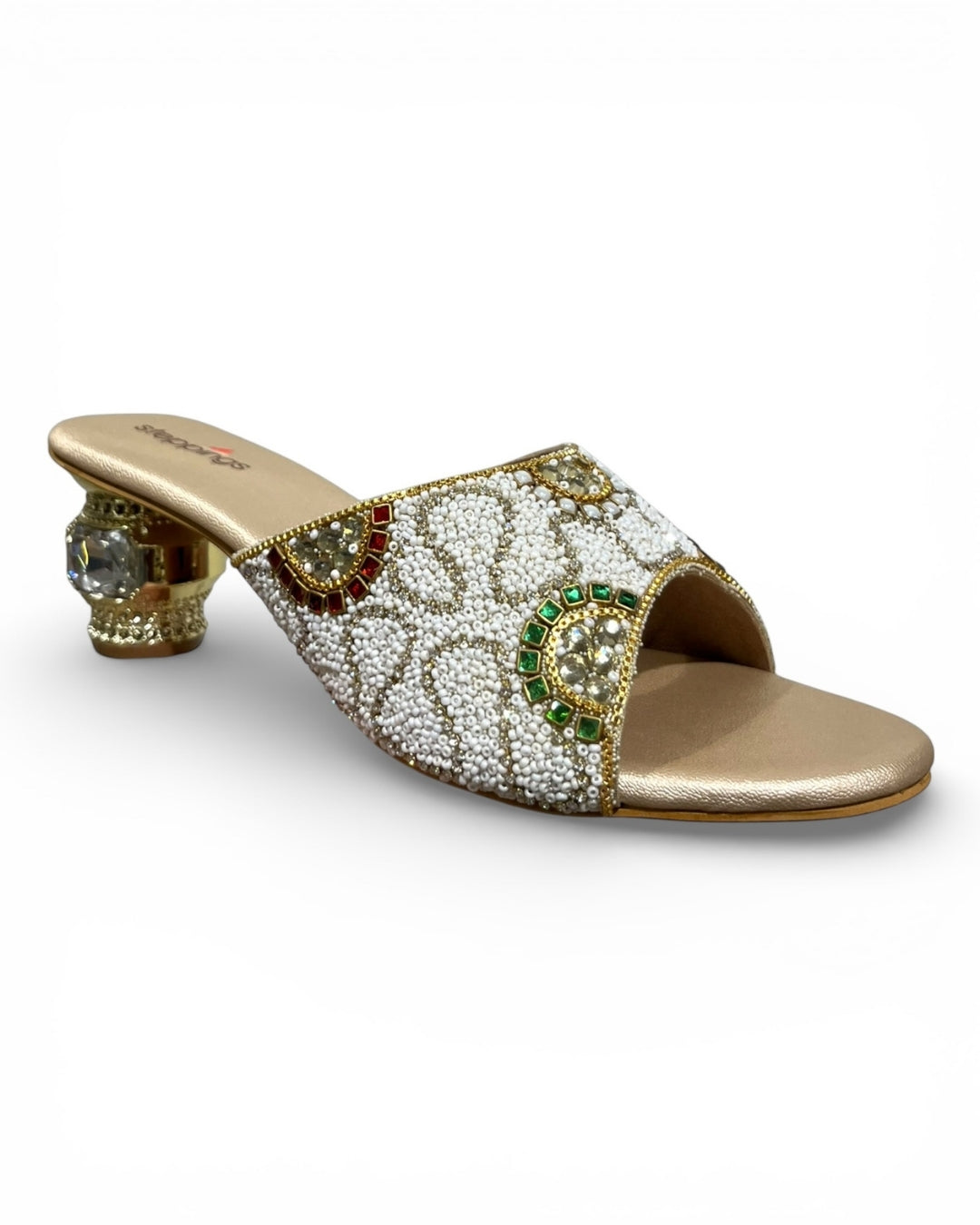 Embellished Ethnic Block Mules