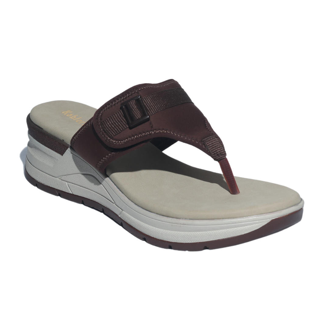 Brown Wedges with Velcro Strap