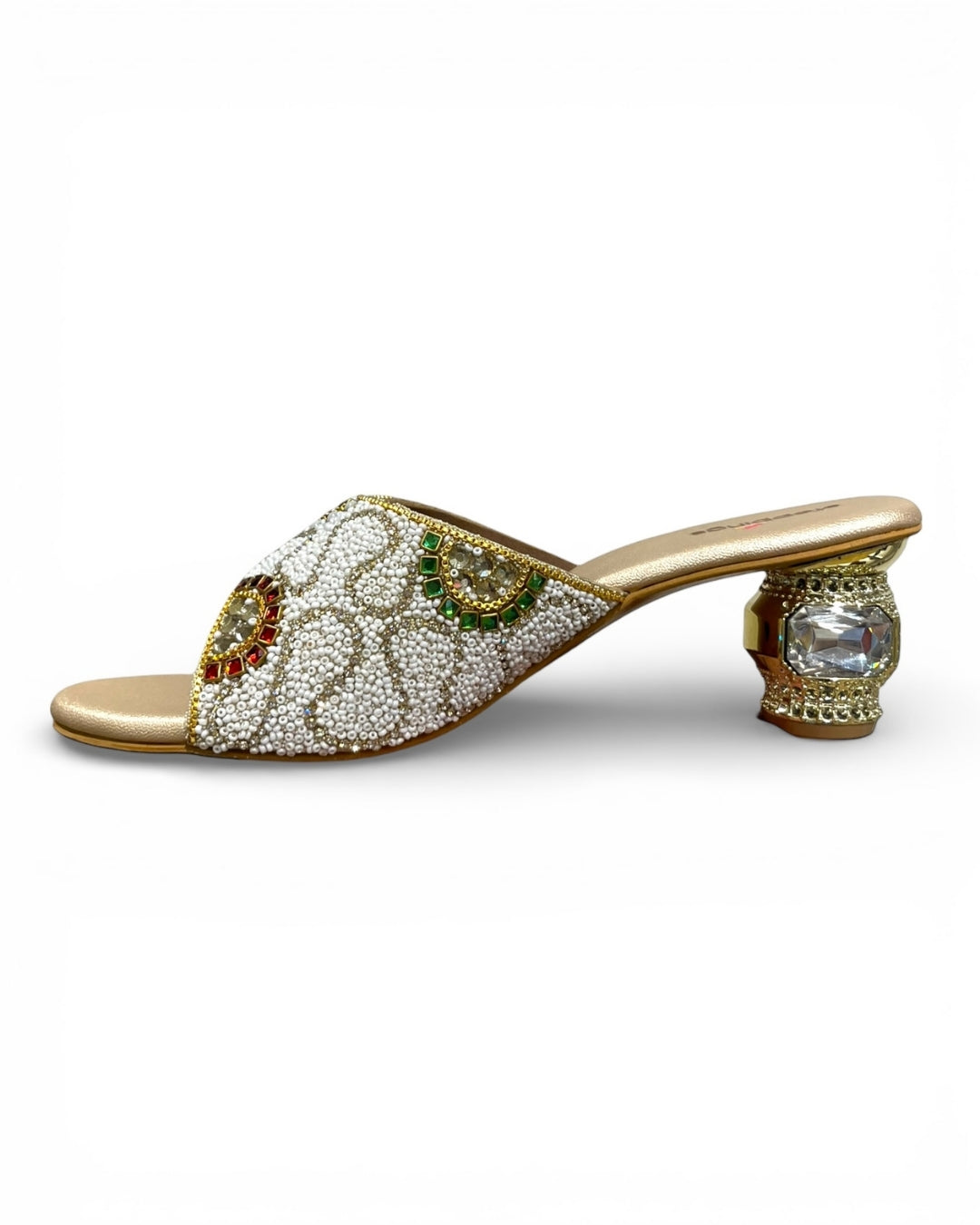 Embellished Ethnic Block Mules