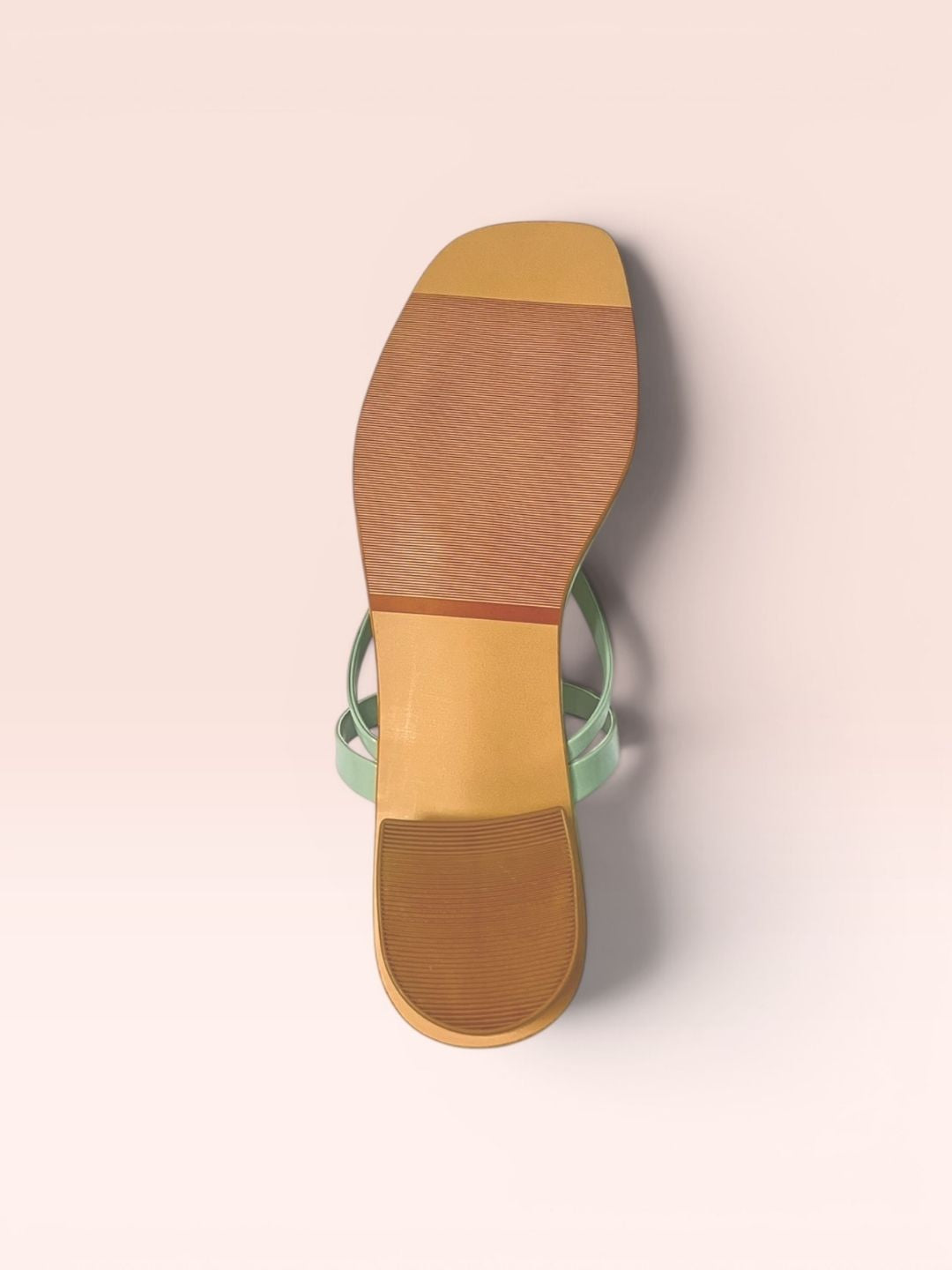 Green Casual Block Heel