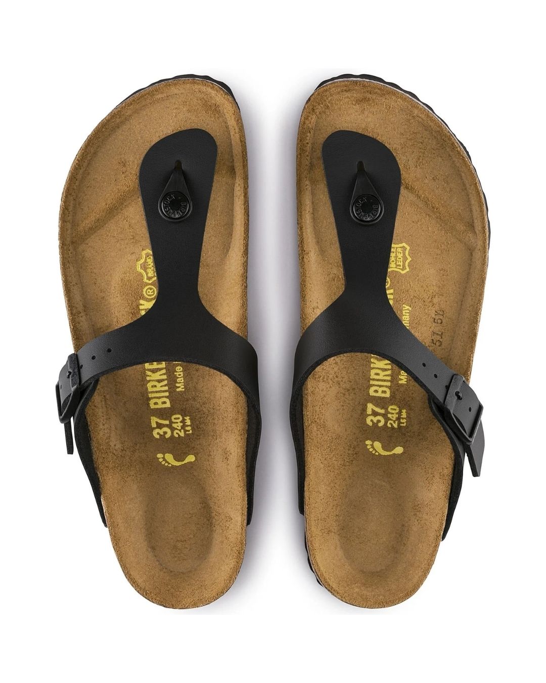 Gizeh Birko-Flor Black Unisex Sandals