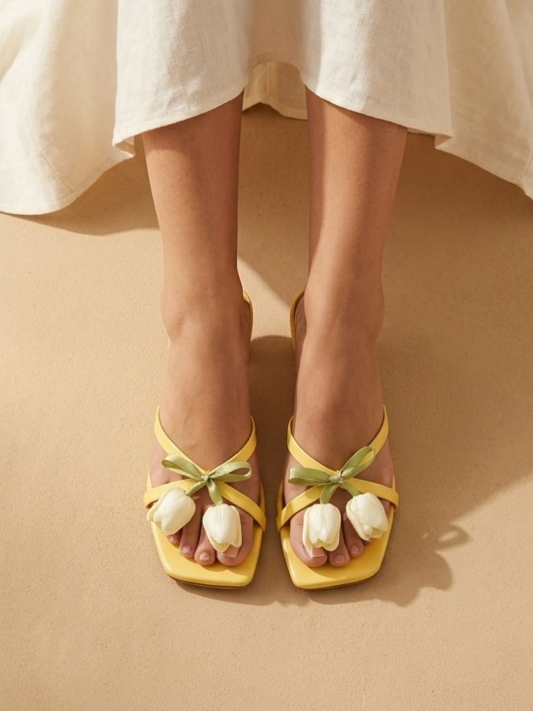 Yellow Tulip Heels