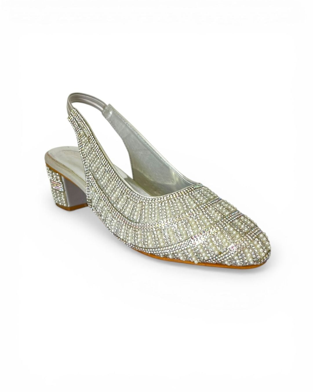 Pearl Embellished Block Mules