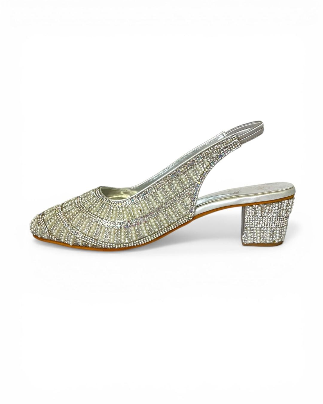 Pearl Embellished Block Mules