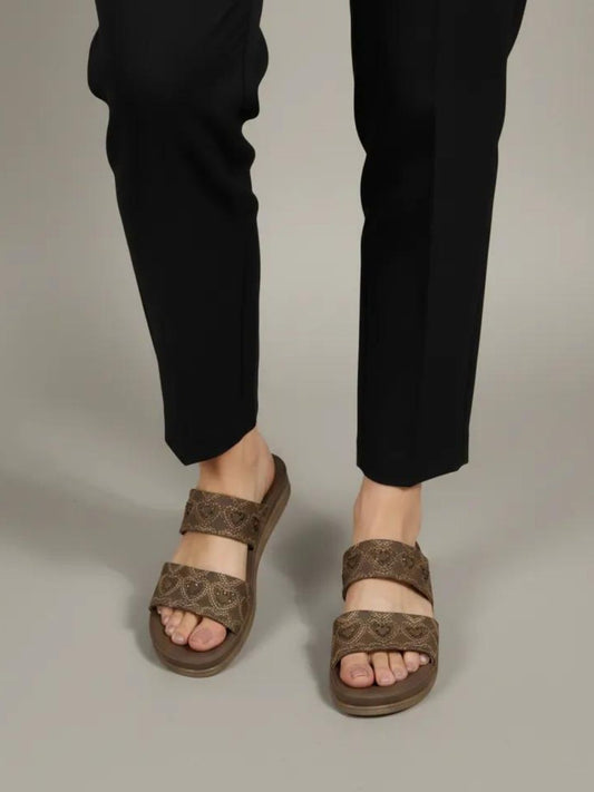 Brown Slip-on Sandals