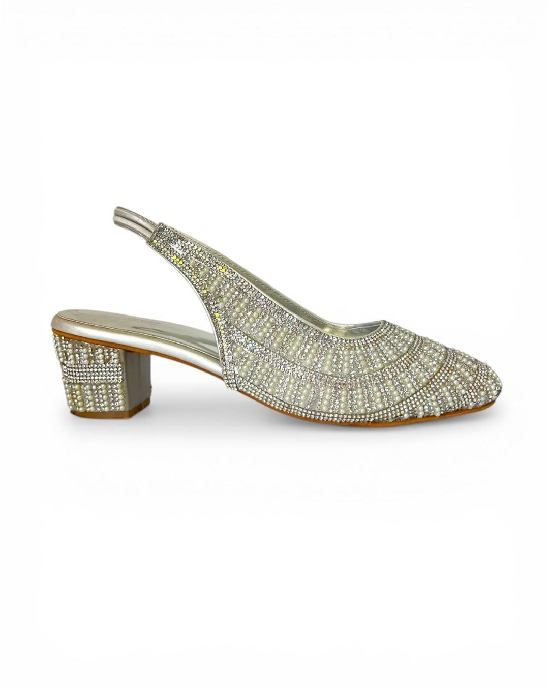 Pearl Embellished Block Mules