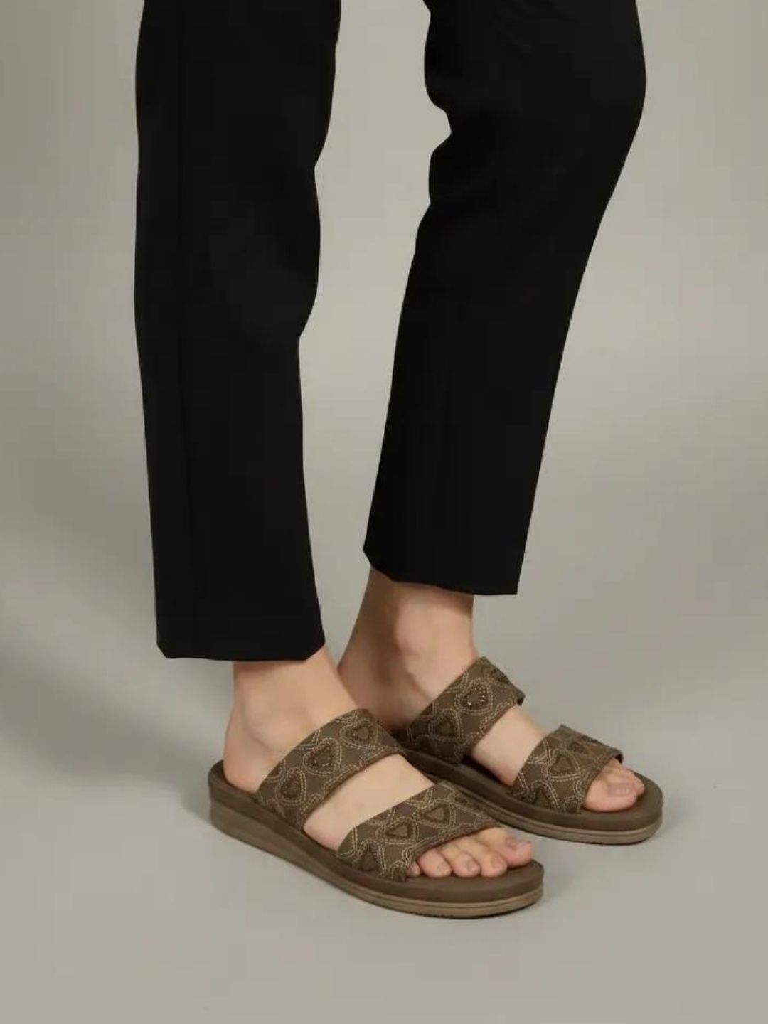 Brown Slip-on Sandals