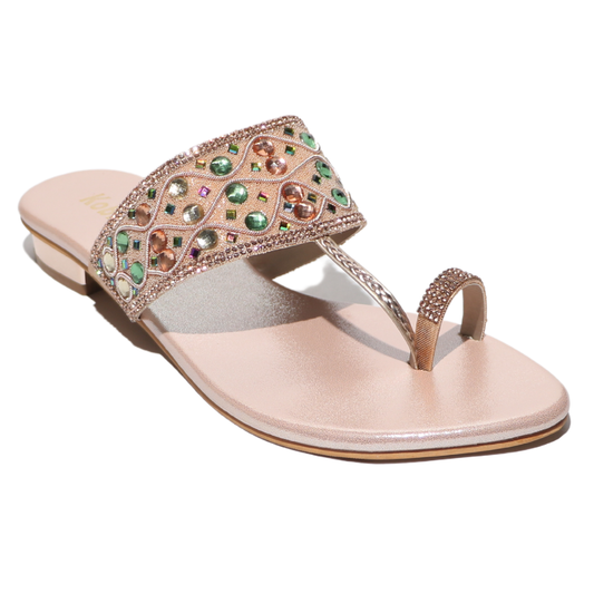 Pink Beaded Sandals