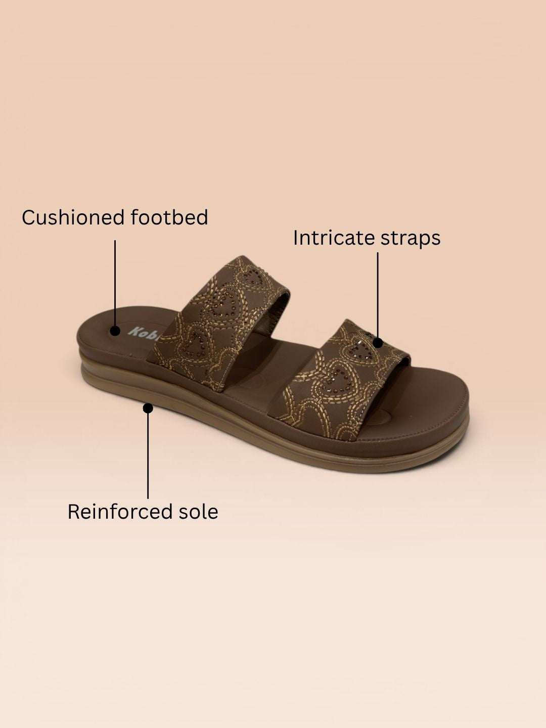 Brown Slip-on Sandals