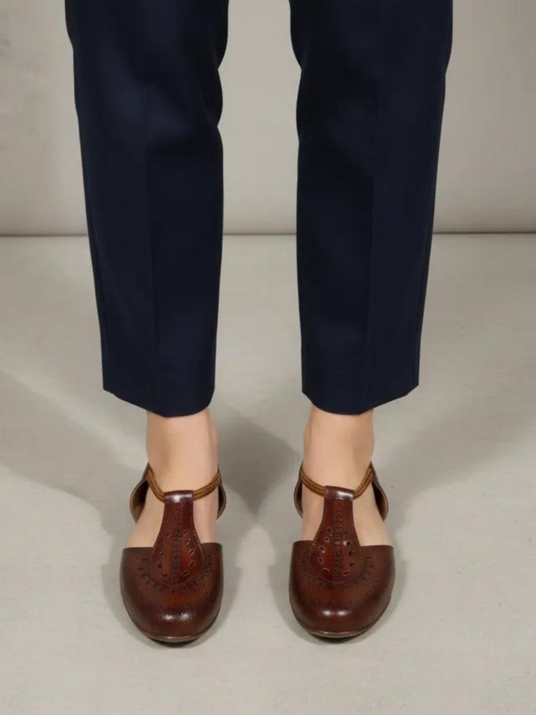 Tan Closed-Toe Sandals