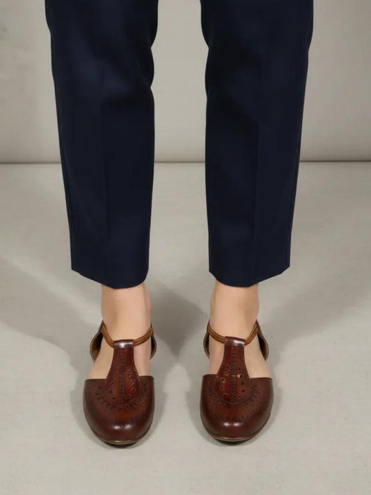 Tan Closed-Toe Sandals