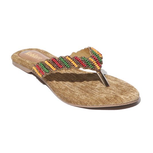 Multi Beaded Ethnic Flats