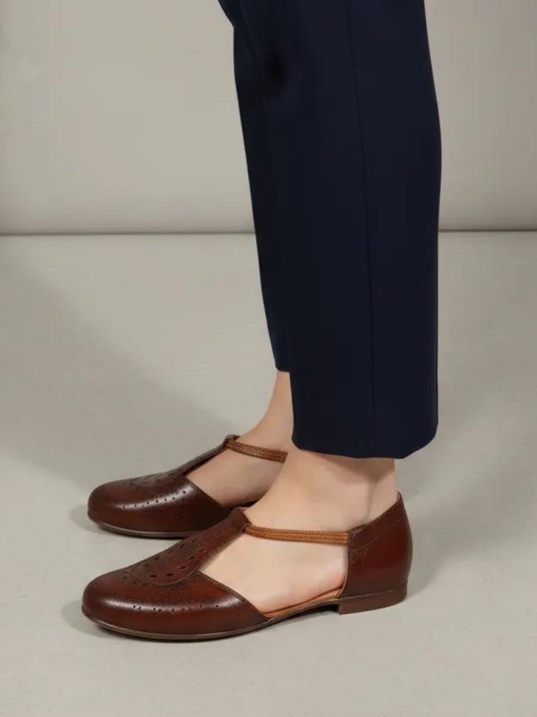 Tan Closed-Toe Sandals