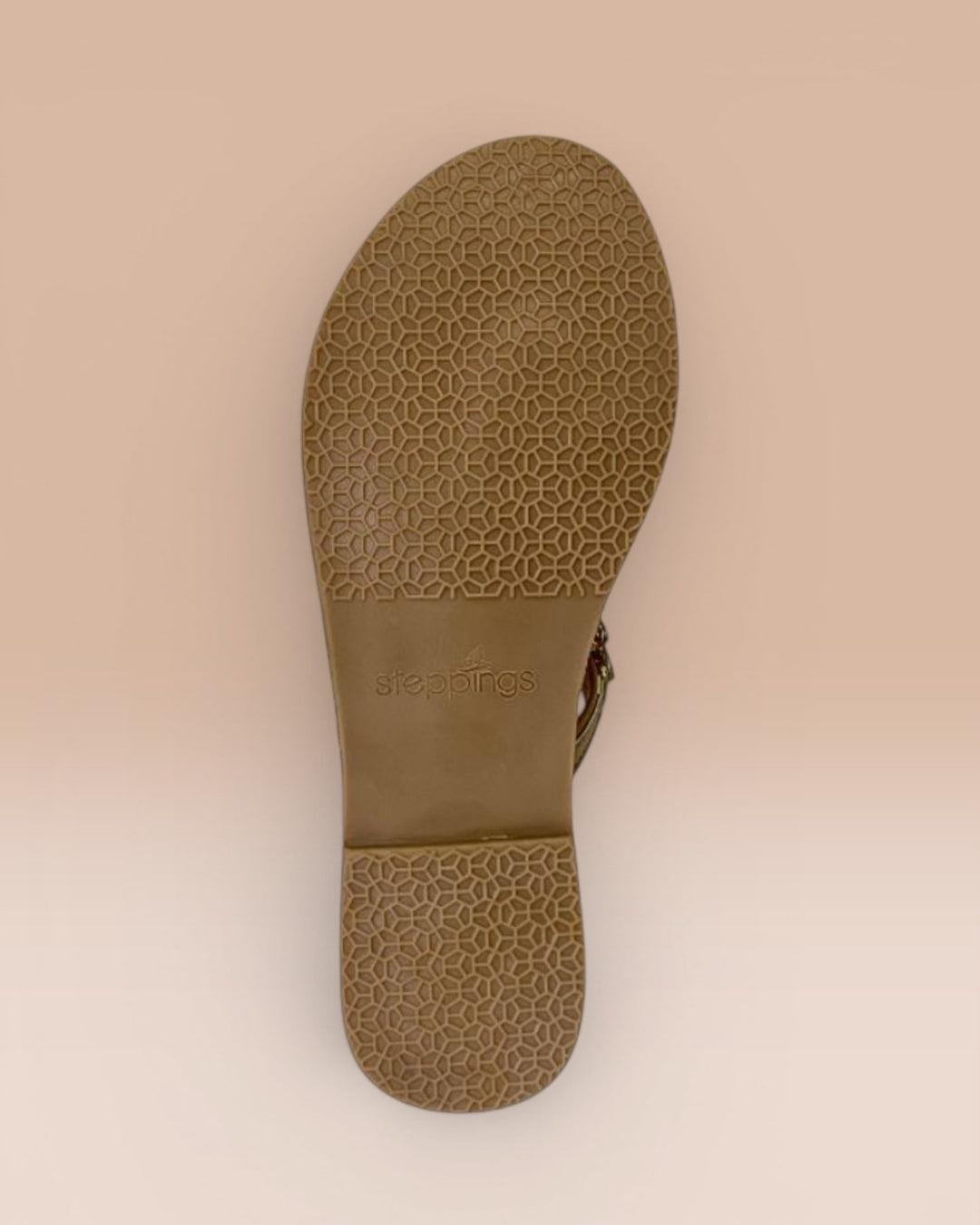 Antique Stone-Embellished T-Strap Flats