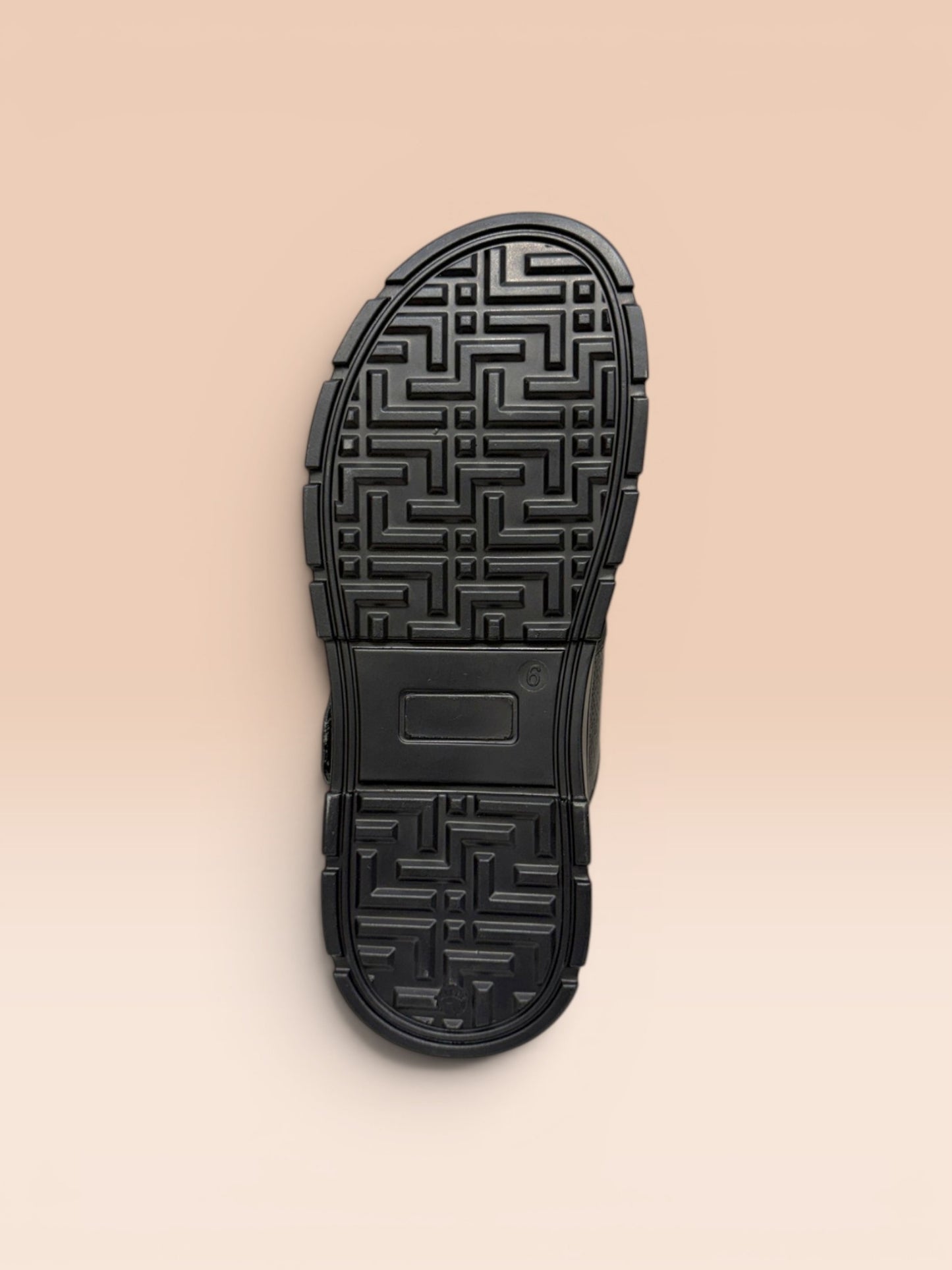Men's Black Thong-Strap Sandals