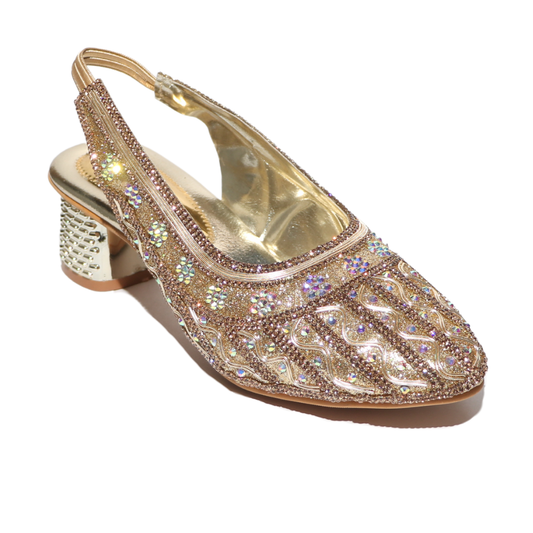 Beaded Slingback Mules