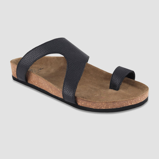 Leather Sandal For Men (Black)