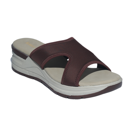 Brown Slide On Wedges