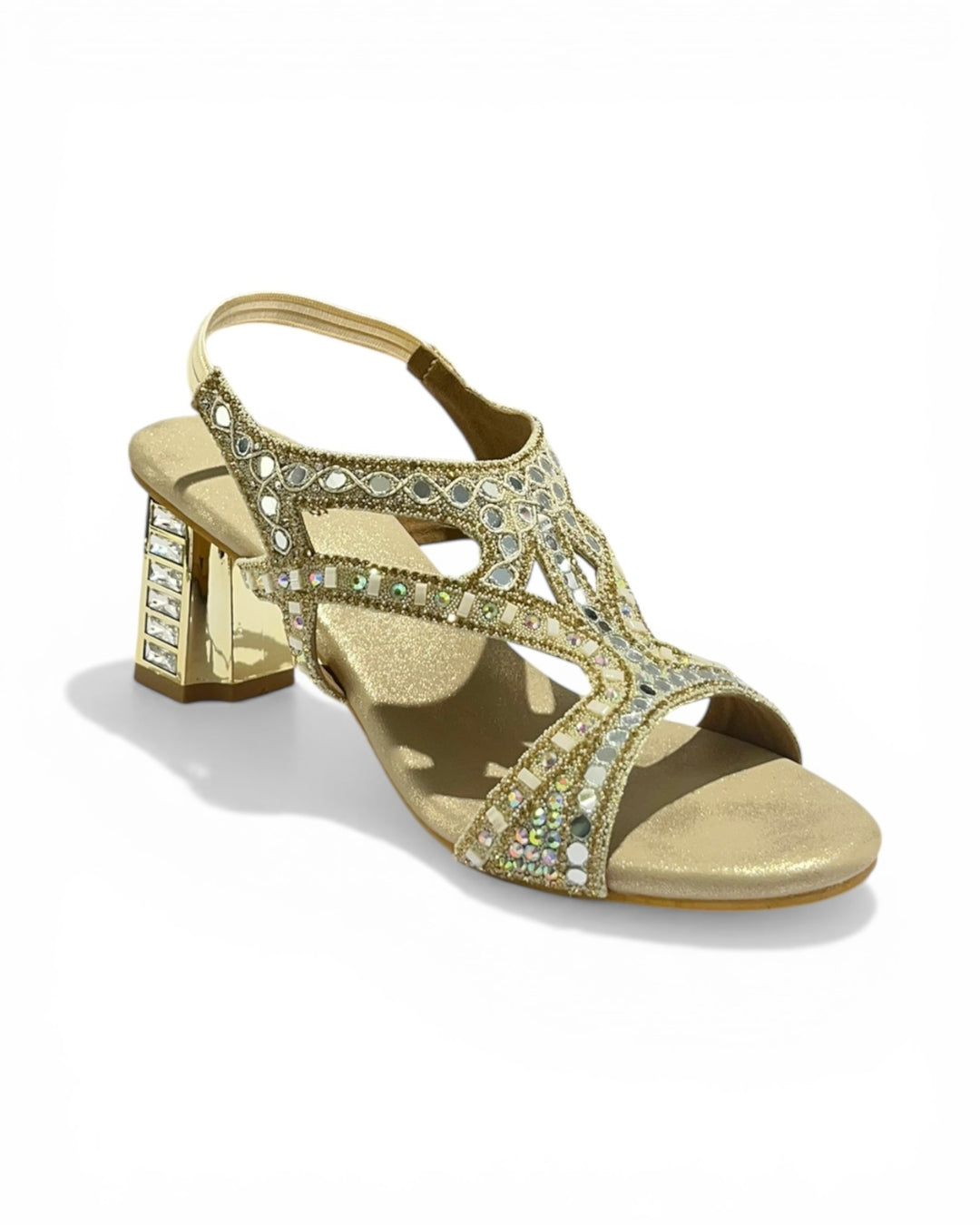 Embellished Block Sandals