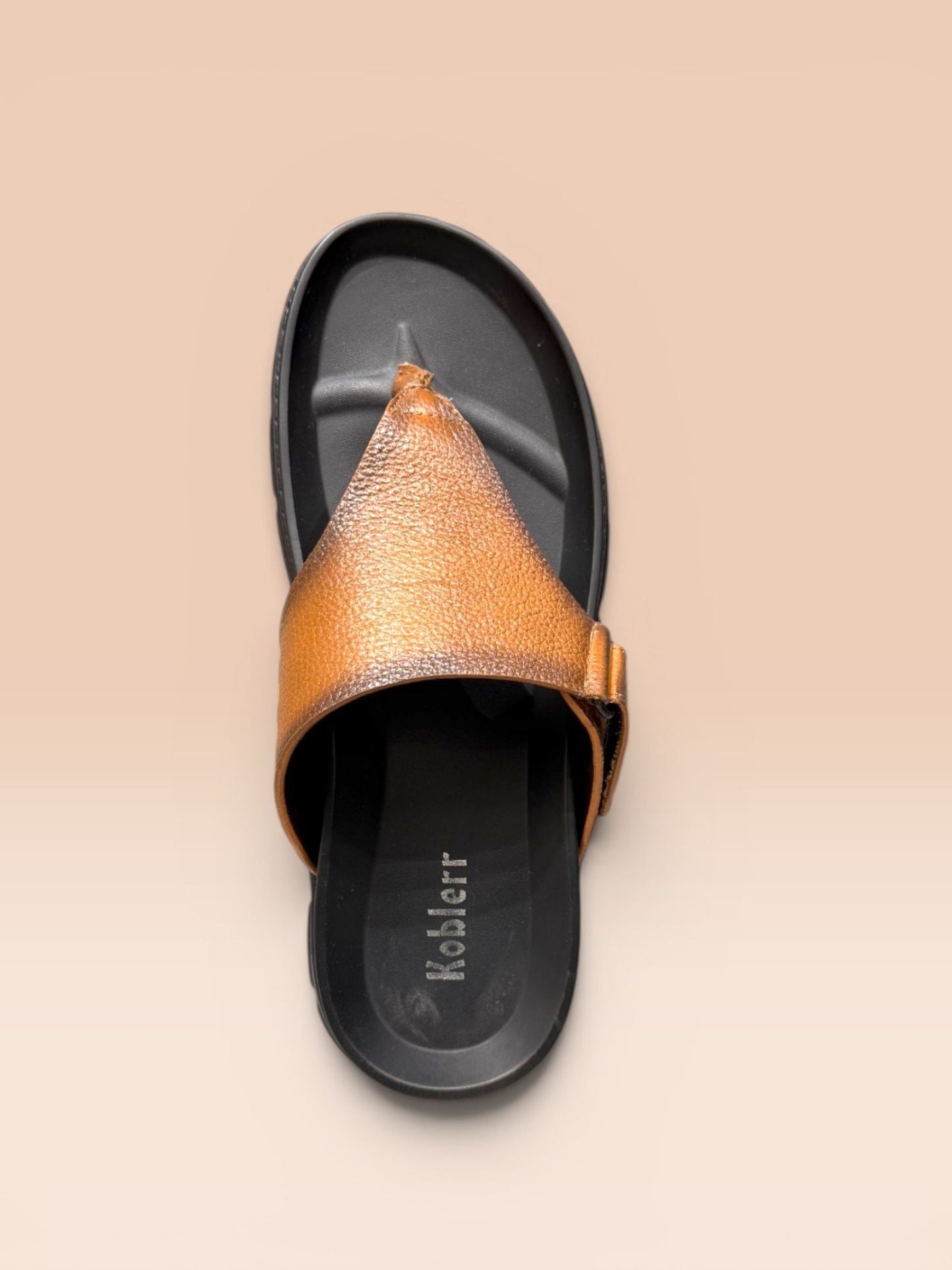 Men's Tan Thong-Strap Sandals