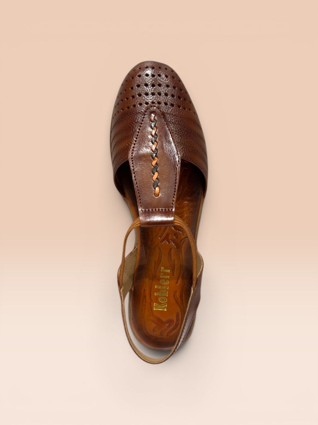 Tan Closed-Toe Sandals