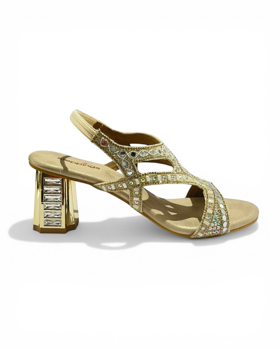 Embellished Block Sandals
