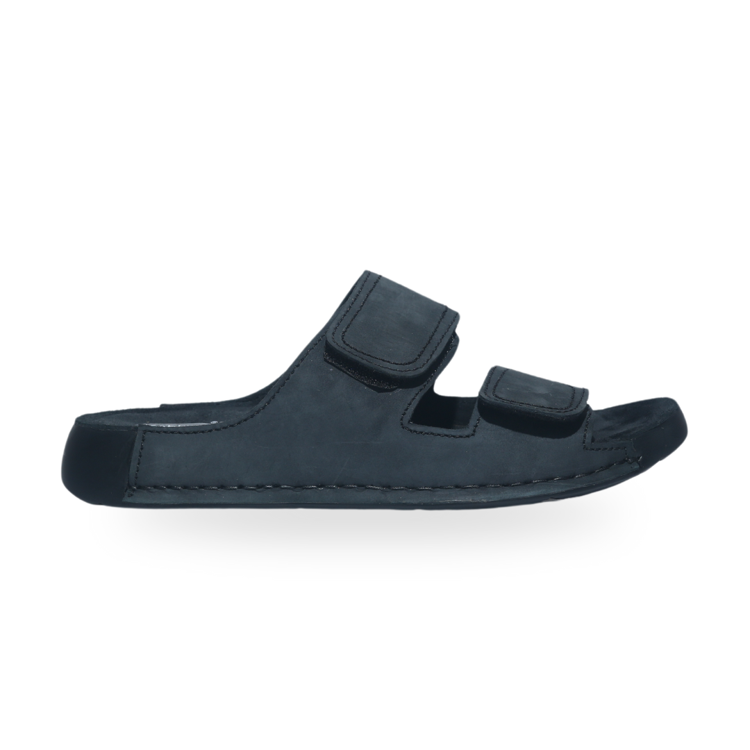 Black Adjustable Velcro Strap Sandals