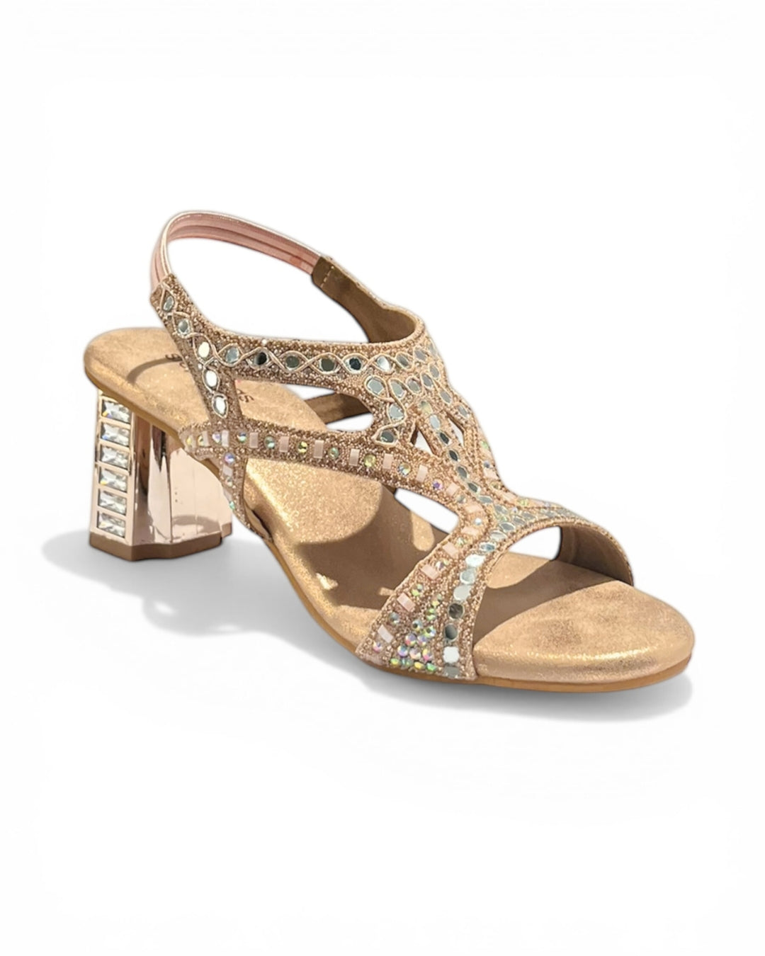 Embellished Block Sandals