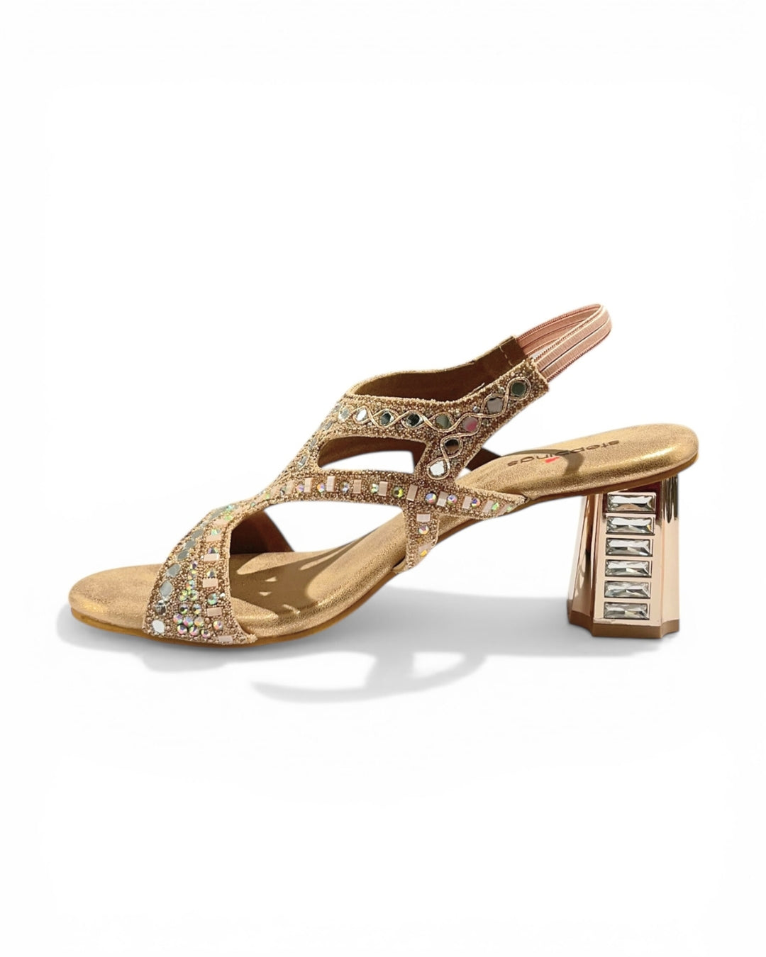 Embellished Block Sandals