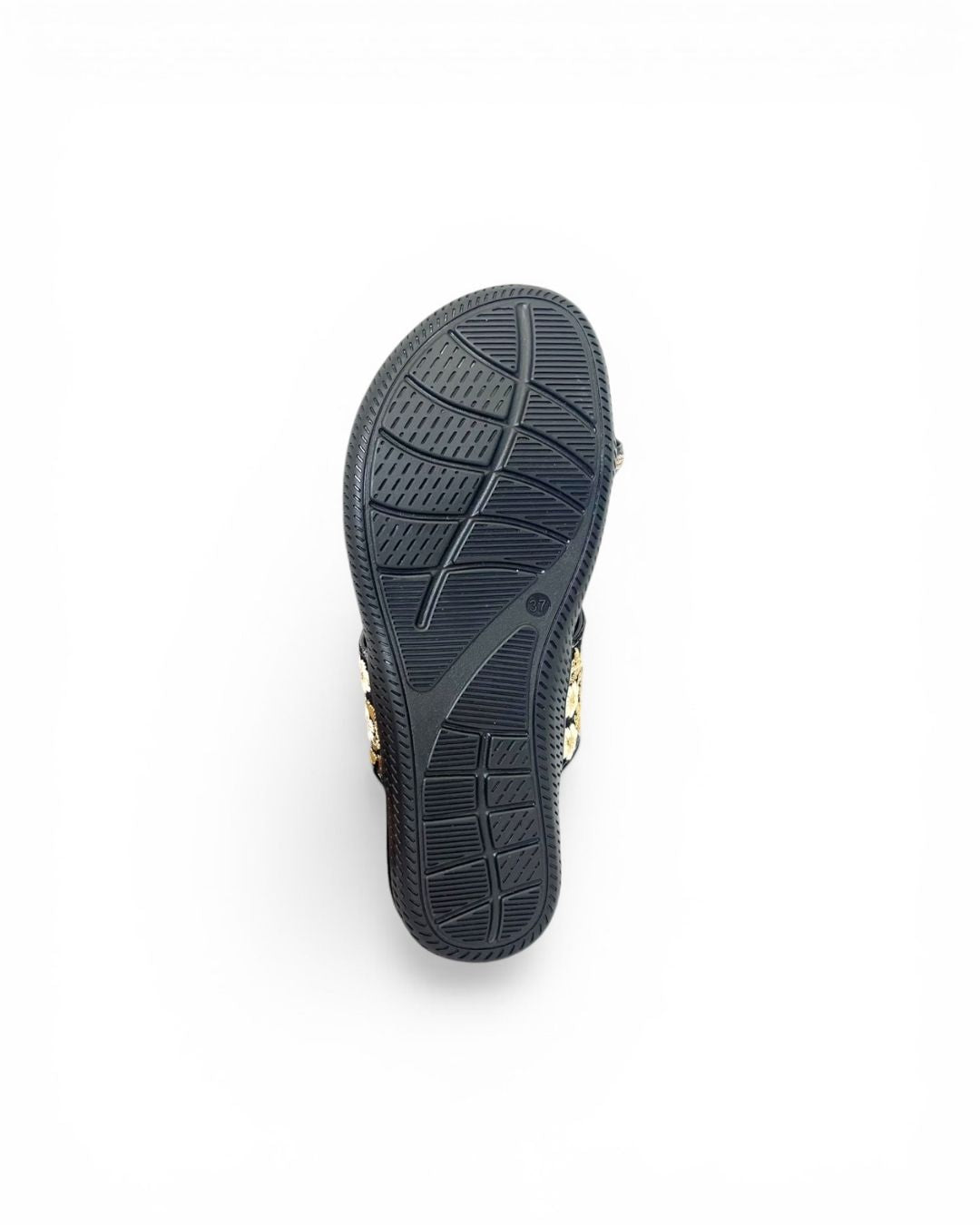 Black ehnic comfort sandals