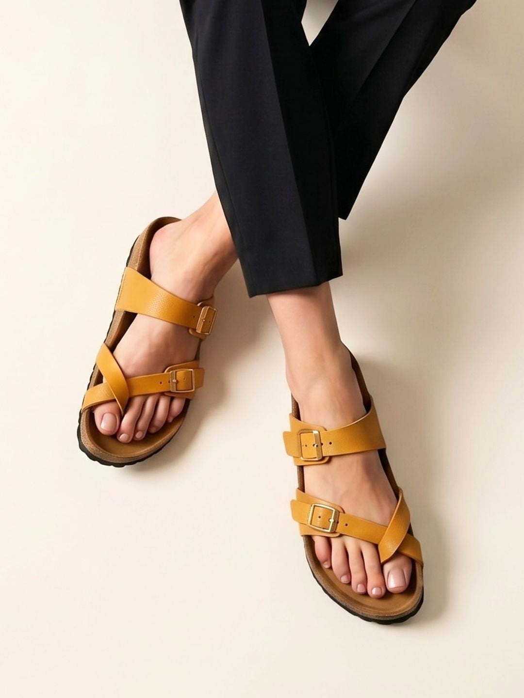 Mustard Toe-ring Sandals