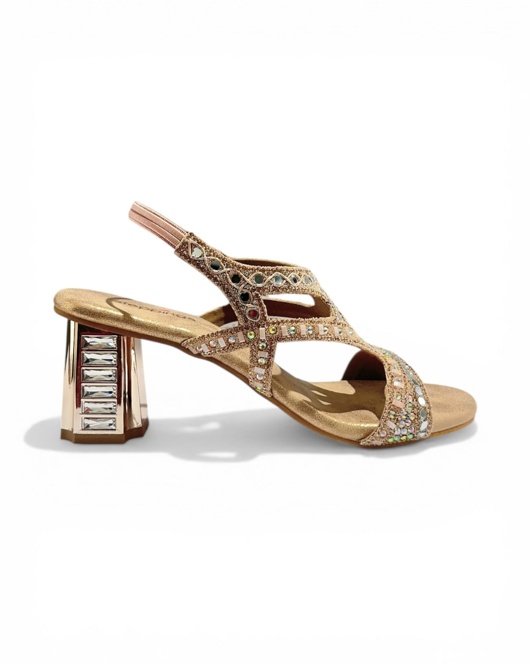 Embellished Block Sandals