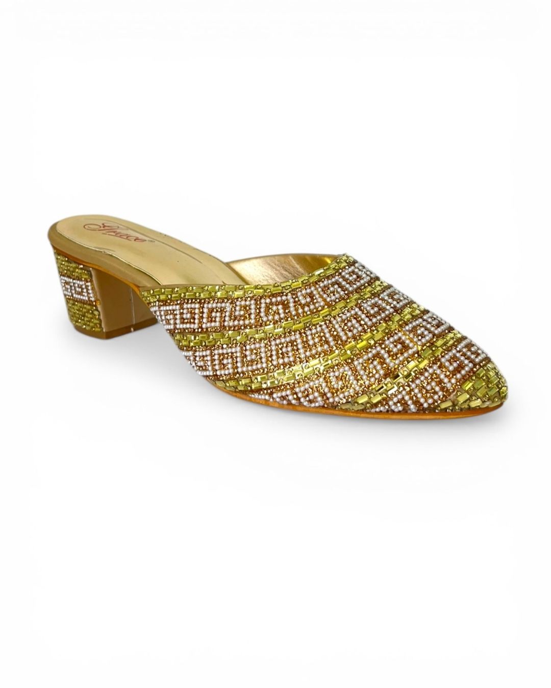 Gold Embellished Ethnic Mules