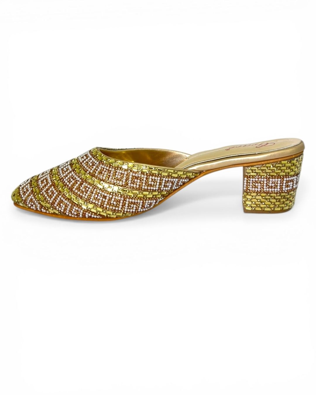 Gold Embellished Ethnic Mules