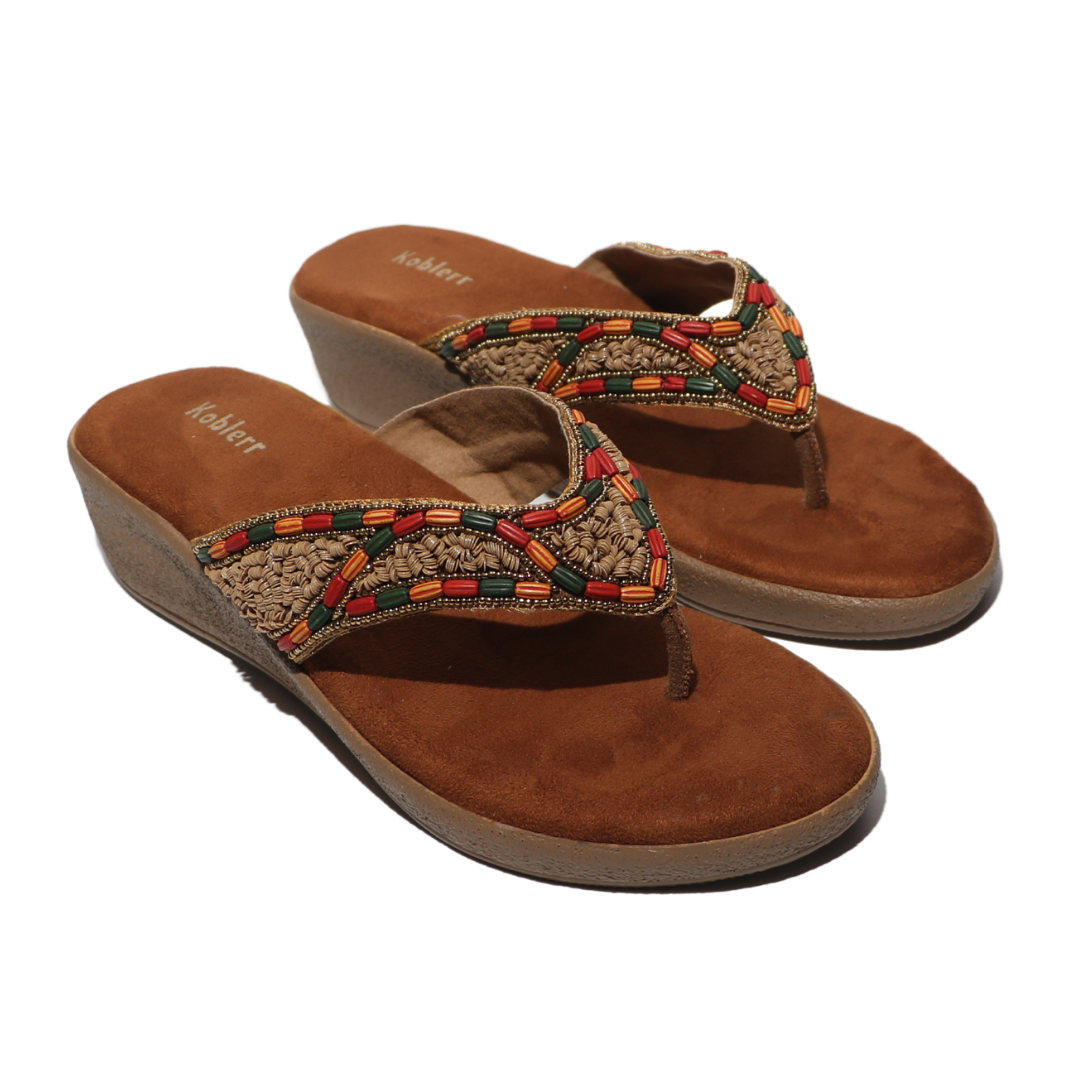 Multi Beaded Comfort Sandals