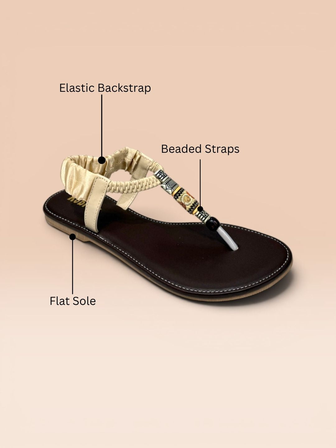 Beige women Slip-On Sandals