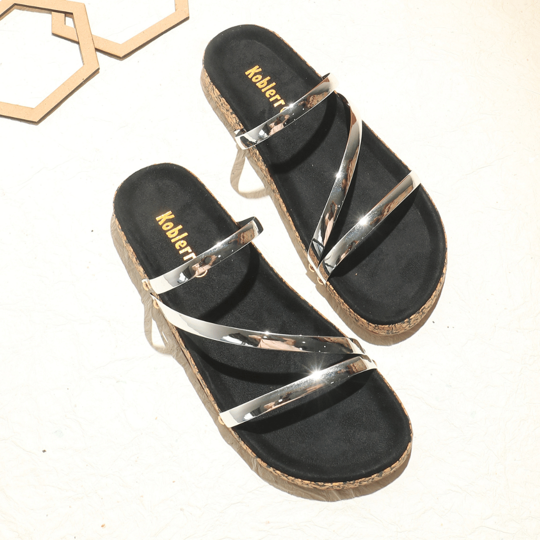 Women’s Silver Strappy Sandals