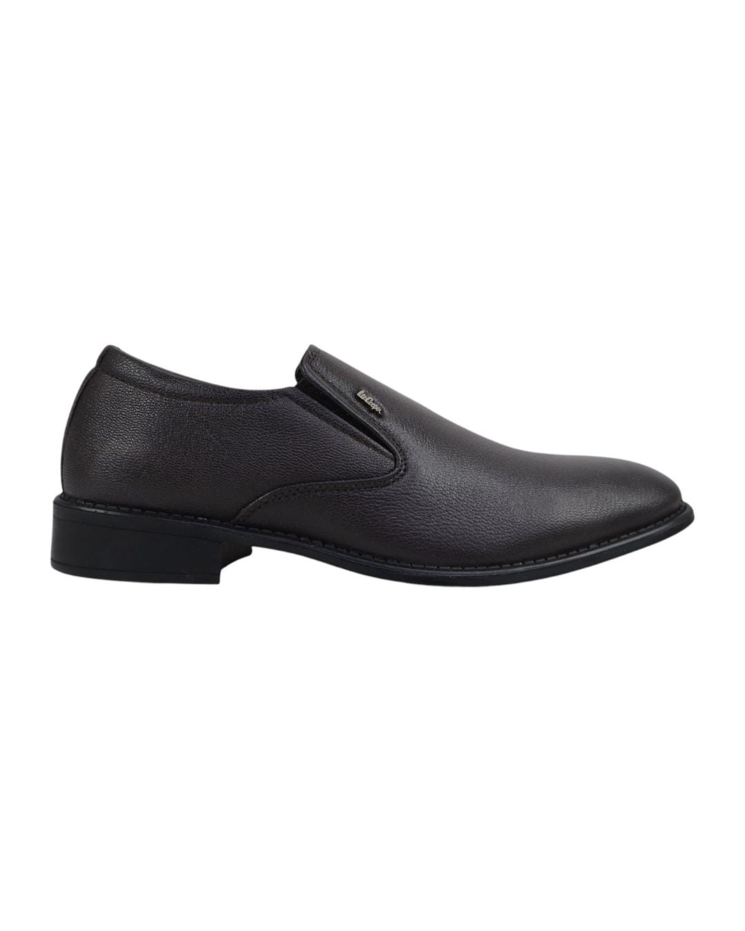 Lee Cooper Black Leather Slip On Shoes