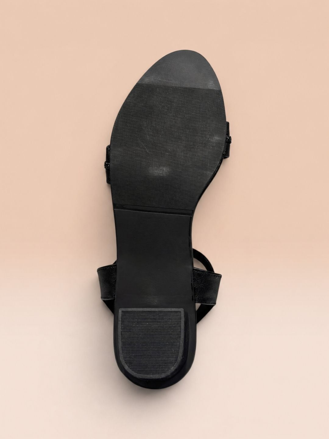 Black Casual Block Heel Sandals