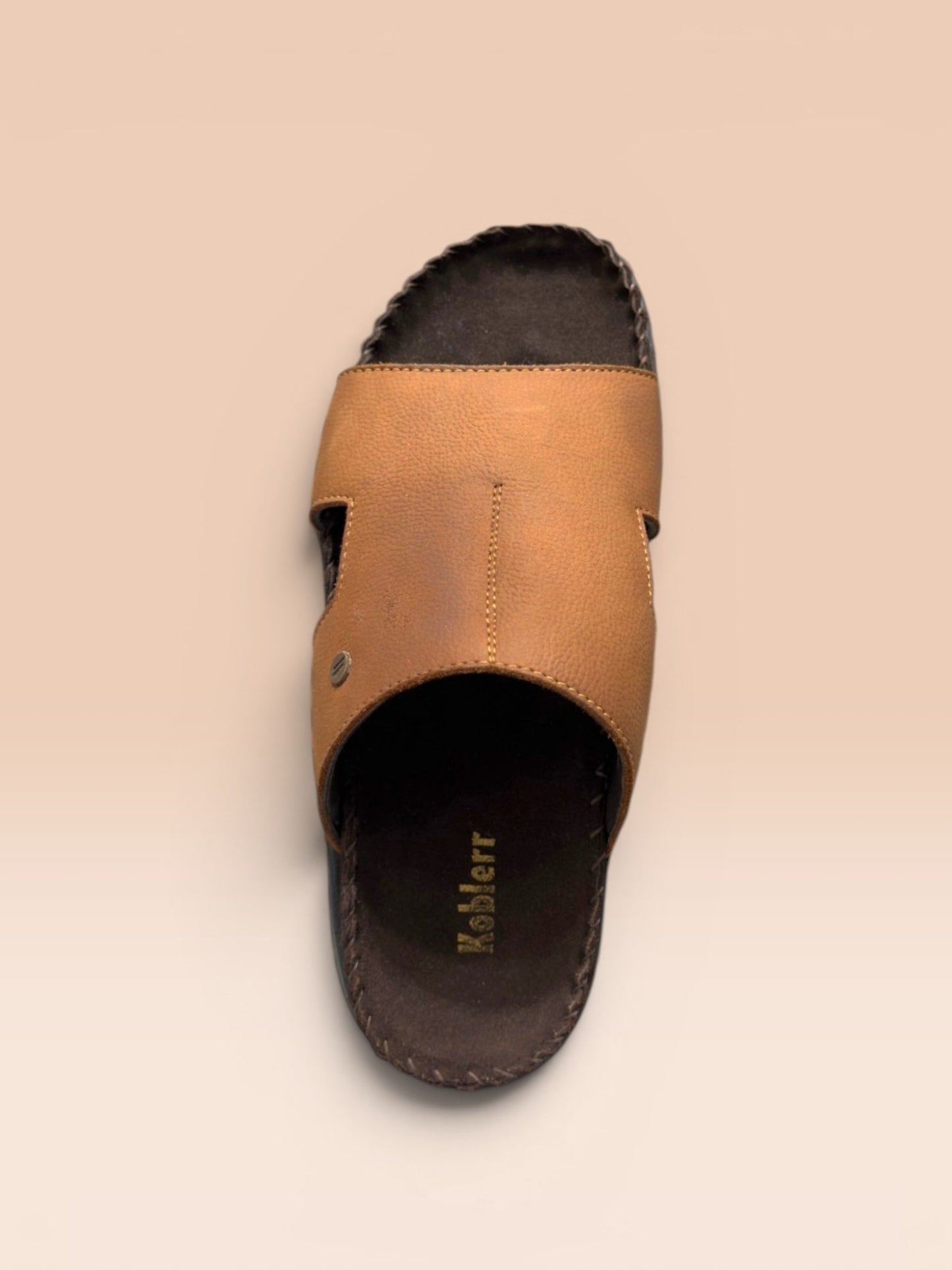 Men's Tan Open-Toe Comfort Sandals
