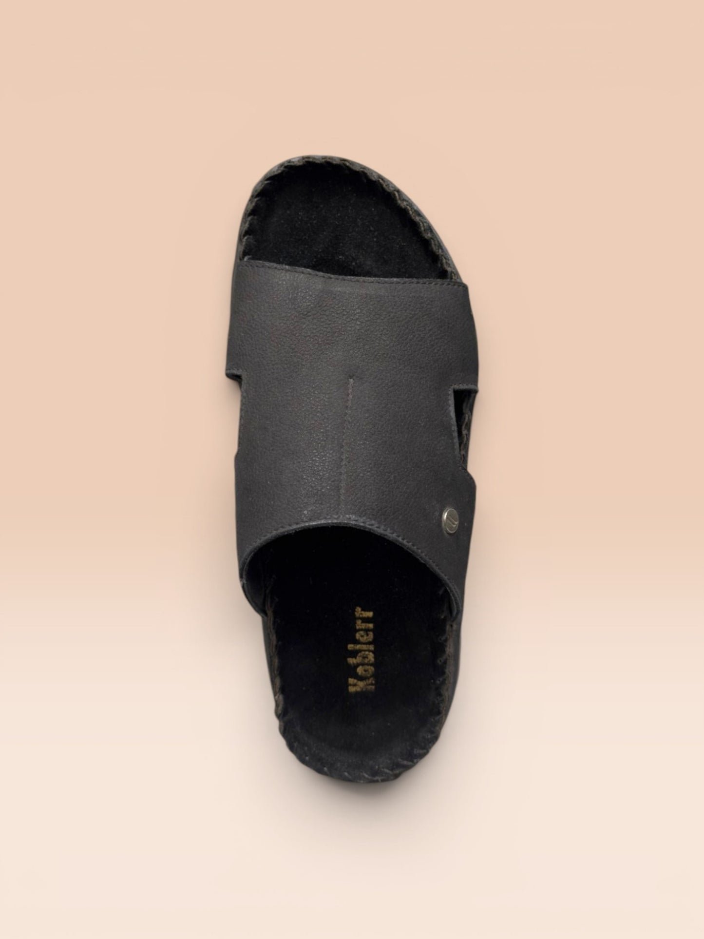 Men's Black Open-Toe Comfort Sandals