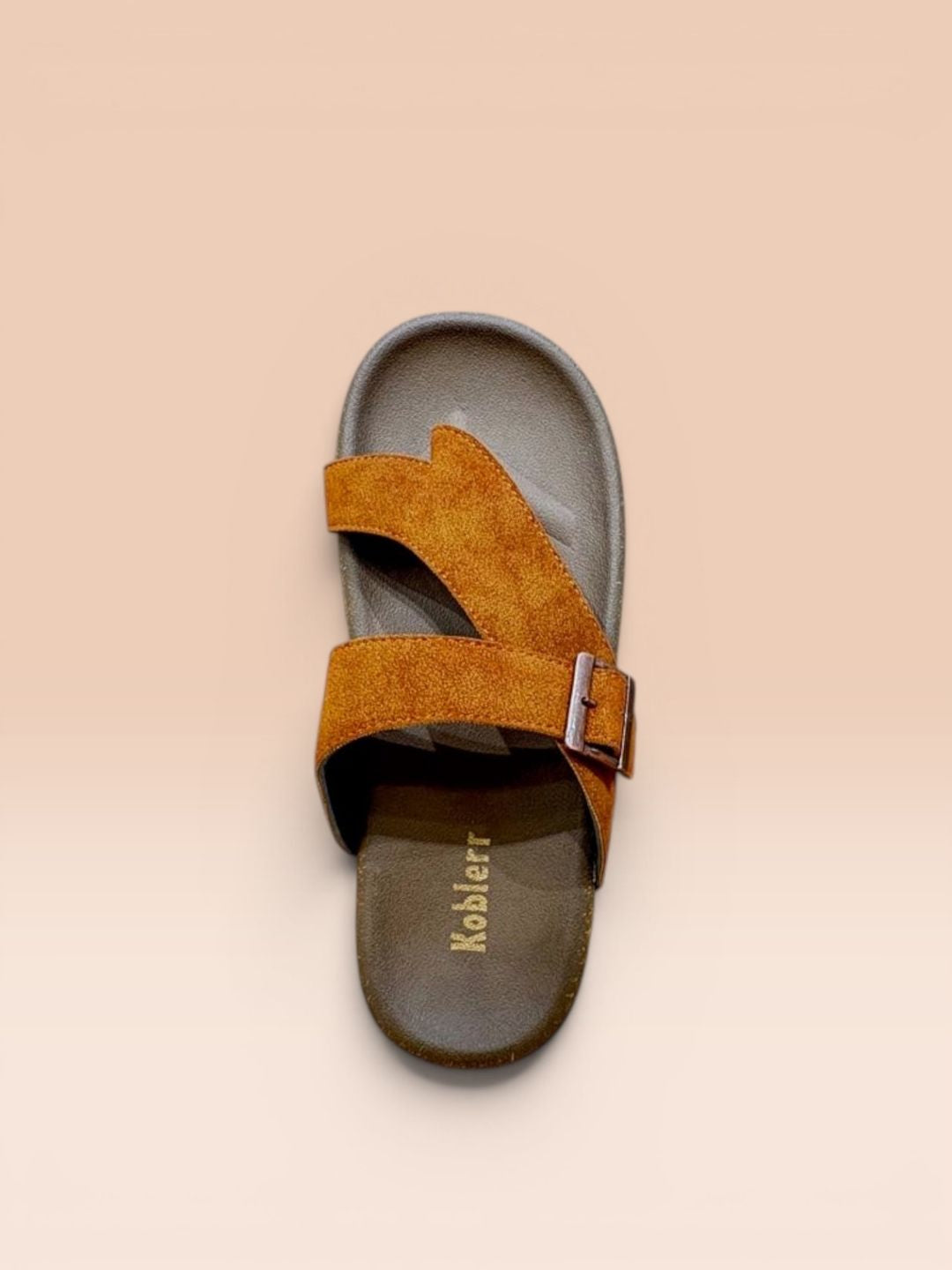 Tan Buckle Detailed Comfort Sandals